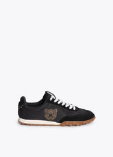 mf2605002-Sneaker with studded motifs combined in different materials and leather-Black-Black