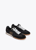 mf2605002-Sneaker with studded motifs combined in different materials and leather-Black-Black