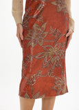 mf2608002-Sequin pencil skirt-Brick