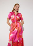 mf2616015-Floral print shirt dress-Ecru-Multicolor