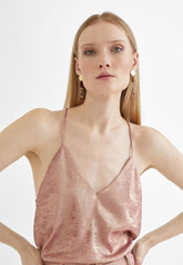 MS2415022-Pink-Camisole top with a V-neckline
