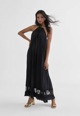 MS2416005-Black-Long halter dress