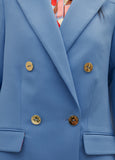 Blue double-breasted blazer