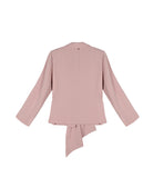 ms2502021-028-cropped blazer with knot detail-nude pink