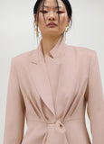 ms2502021-028-cropped blazer with knot detail-nude pink