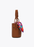 Bucket bag with braided handle