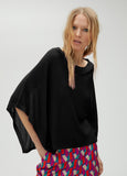 Knit cape sleeve sweater