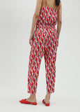 Multicoloured logo print trousers