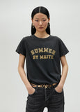 Summer T-shirt with rhinestones