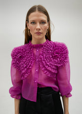 Blouse with floral detail