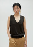 Knit top with eyelet details