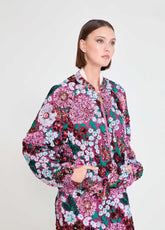 Floral Sequin Bomber