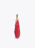 Braided Half Moon Bag Leopard Handle