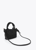 Knotted Faux Leather Crossbody Bag