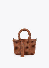 Knotted Faux Leather Crossbody Bag