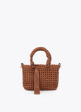 Knotted Faux Leather Crossbody Bag
