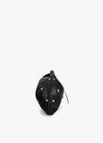 Studded Textured Hobo Bag