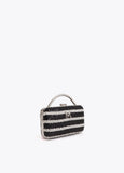 Striped Sequin Clutch