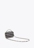 Striped Sequin Clutch