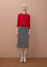 Sequined Straight Skirt