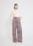 Brown Animal Print Pants
