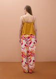 Yellow Pleated Lingerie Top