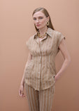 Short Sleeve Pinstriped Shirt