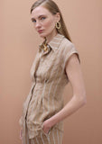 Short Sleeve Pinstriped Shirt