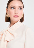 Satin Blouse with Bow