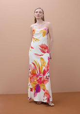 Floral Print Long Slip Dress