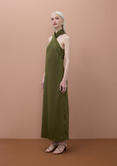 Satin Halter Neck Dress