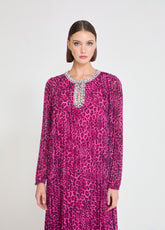 Large Floral Pleated Dress