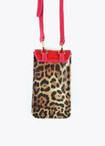 12402001-Mini animal print mobile phone bag-Red