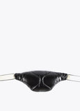 12404001-Fuchsia quilted belt bag-Black