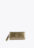 12405006-Patent leather wallet-Golden