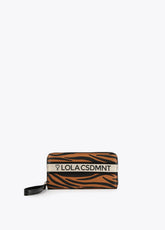 12405010-Zebra print wallet-Brown