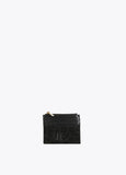 12405015-Neoprene and animal print card holder-Black