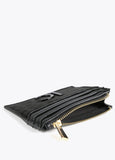 12405015-Neoprene and animal print card holder-Black