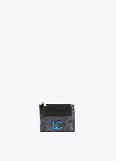 12405018-Metallic animal print card holder-Blue