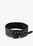 12407007-Wide houndstooth belt-Printed