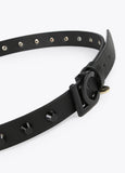12407008-Flat studded belt-Black