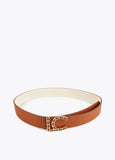 12407013-LC braided buckle belt-Brown