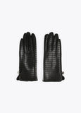 12409013-Houndstooth gloves-Black