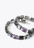 12410029-Crystal hoop earrings-Multi