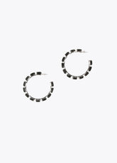 12410029-Crystal hoop earrings-Black