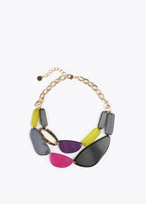 12411015-Short multicoloured necklace-Lime