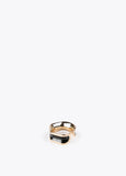 12412002-Irregular hoop ring-Black