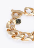 12413006-Matte gold bracelet-Golden