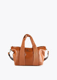 12419007-Contrast textured bowling bag-Camel