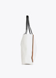 12428018-Rectangular tote bag with contrast piping-Raw